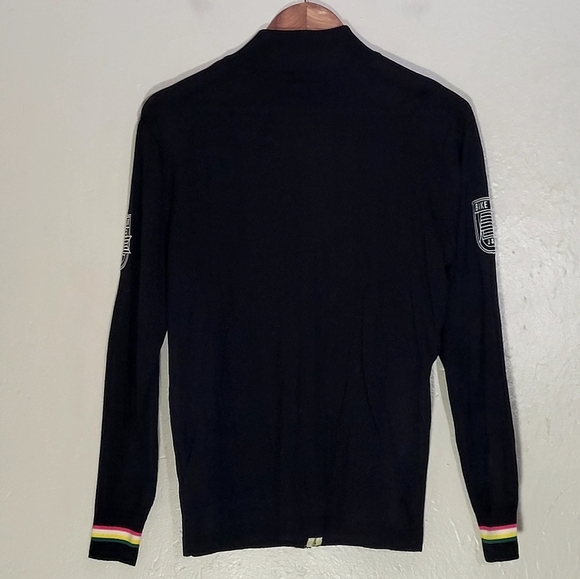 Woolistic Black Multicolor Stripe Sweater - Picture 2 of 6